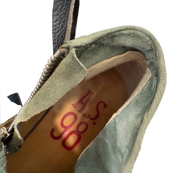 A.S. 98 leather ankle boots airstep strappy vintaged leather 38 8 - Picture 2 of 12